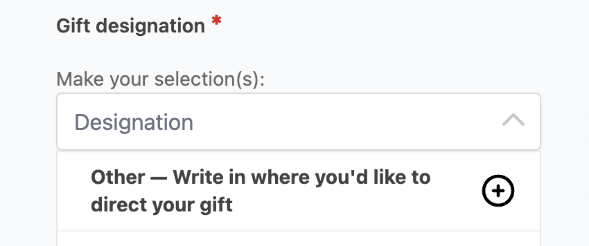 Gift instructions